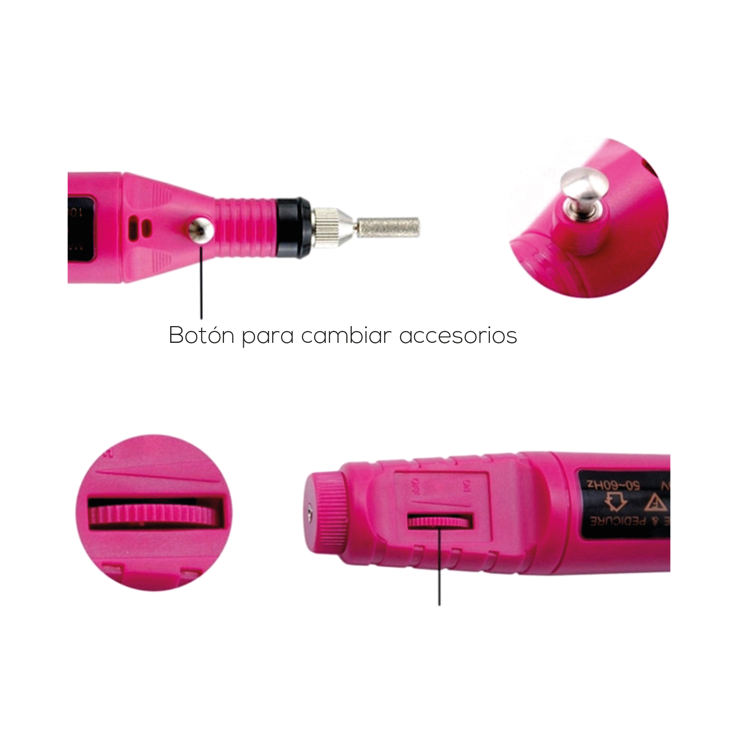 Kit Torno Taladro Profesional Para Cuidado De Uñas-2