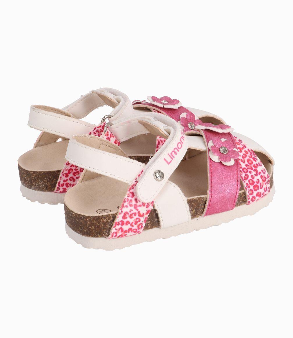 Sandalia Animal Print Bebé Niña Blanco Limonada-2