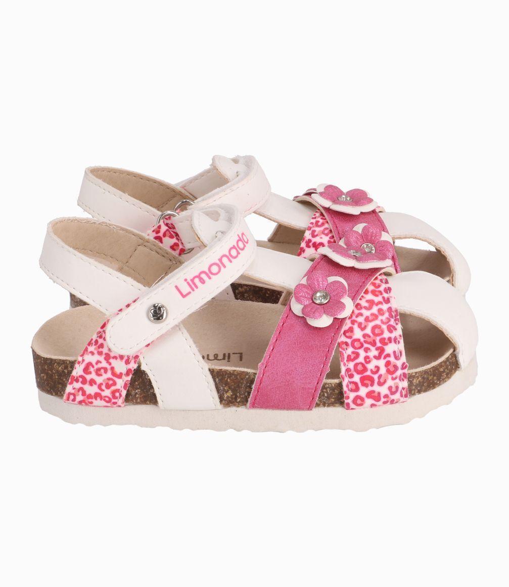 Sandalia Animal Print Bebé Niña Blanco Limonada-1