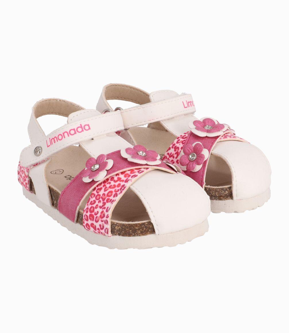 Sandalia Animal Print Bebé Niña Blanco Limonada-0