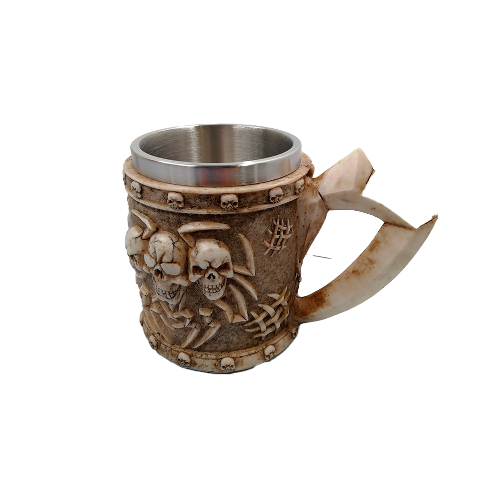 Tazones Shopero Cervecero Calavera Diseño Vikingos 550ml-0