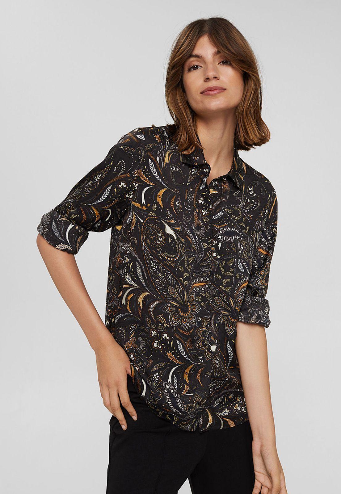 Blusa Estampada Manga Larga Esprit-0