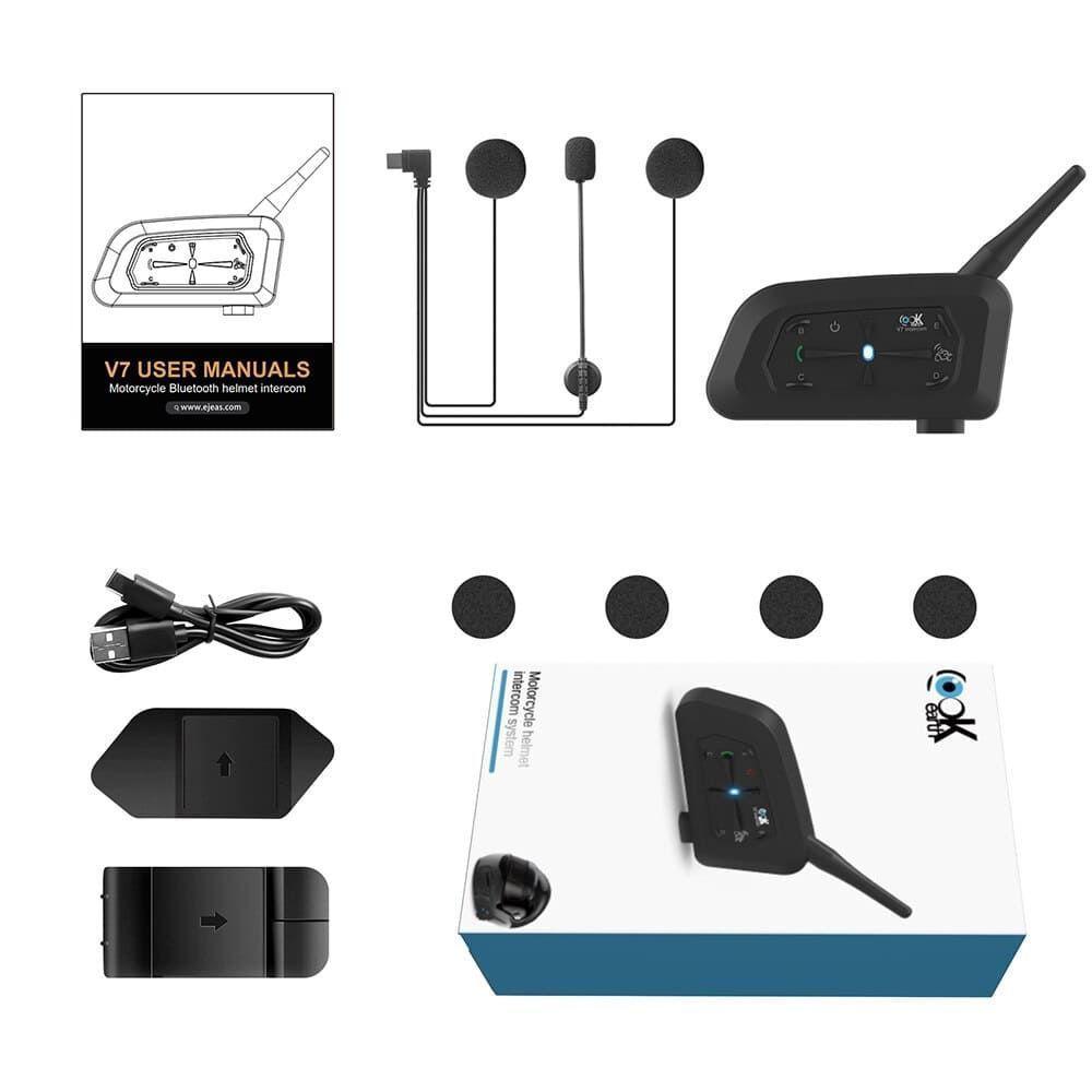 Intercomunicador y Manos libres Bluetooth Lookearth V7 800m-3