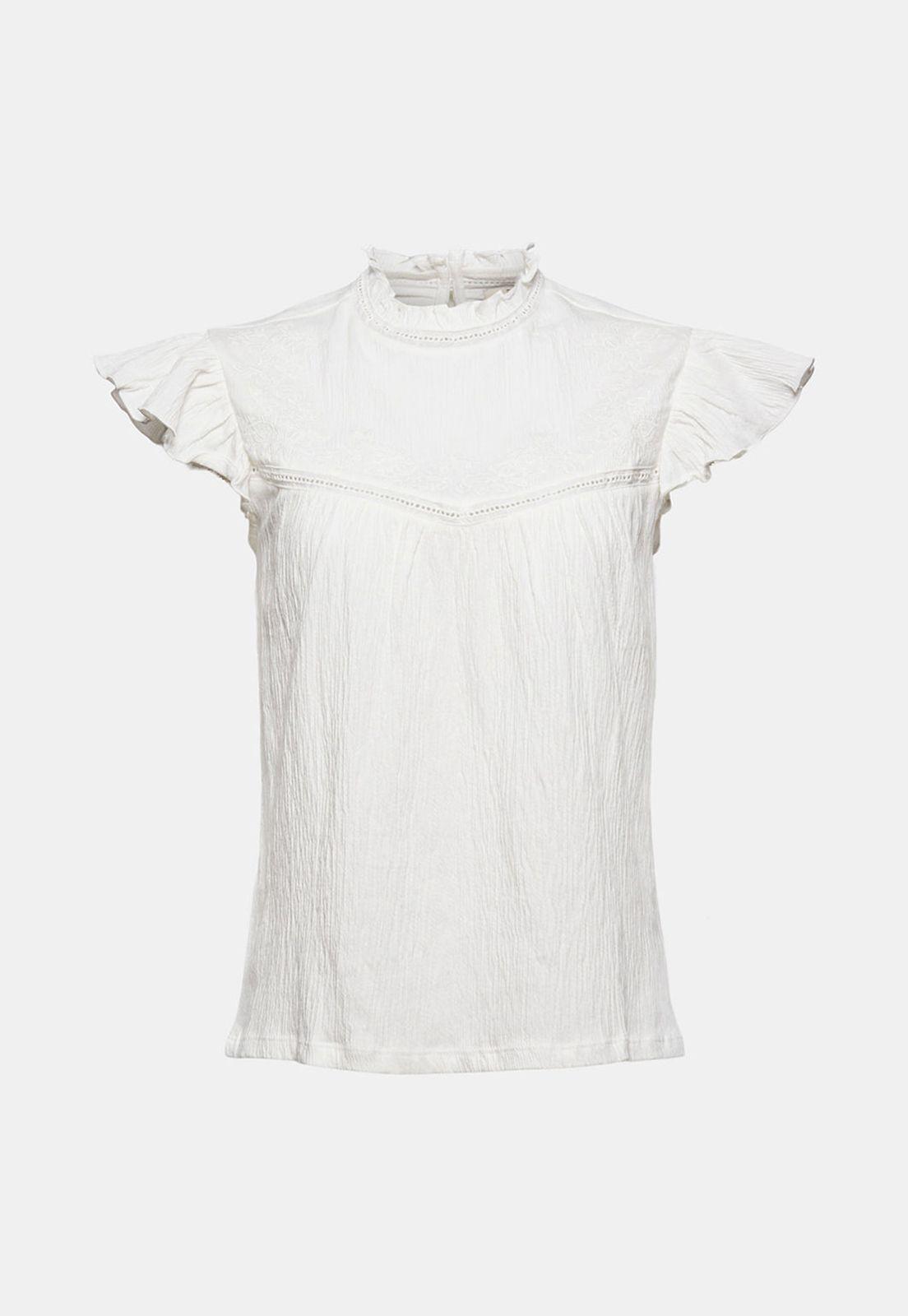 Polera Mujer Manga Corta Con Bordado Esprit-3