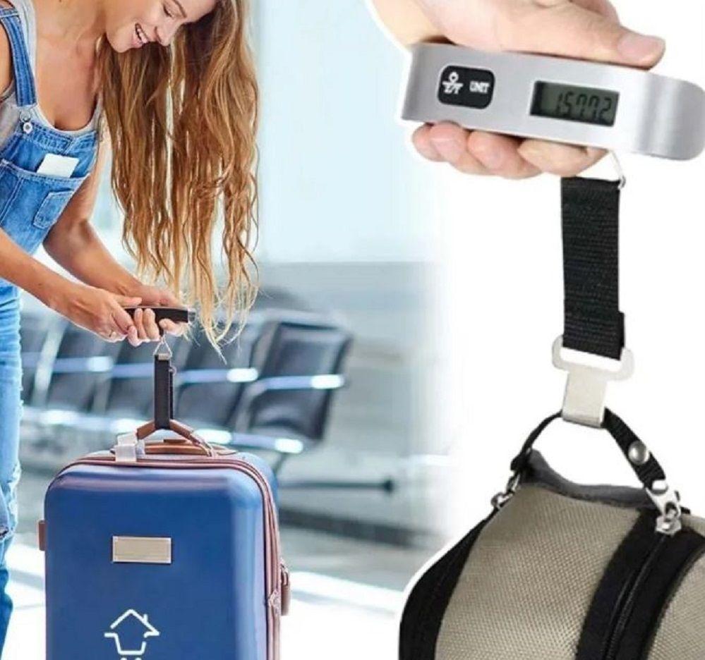 Báscula digital retroiluminación para equipaje de mano portátil aa17-1