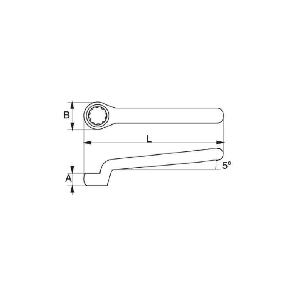 Llave Estrella Acodada19Mm Aislado Bahco-3