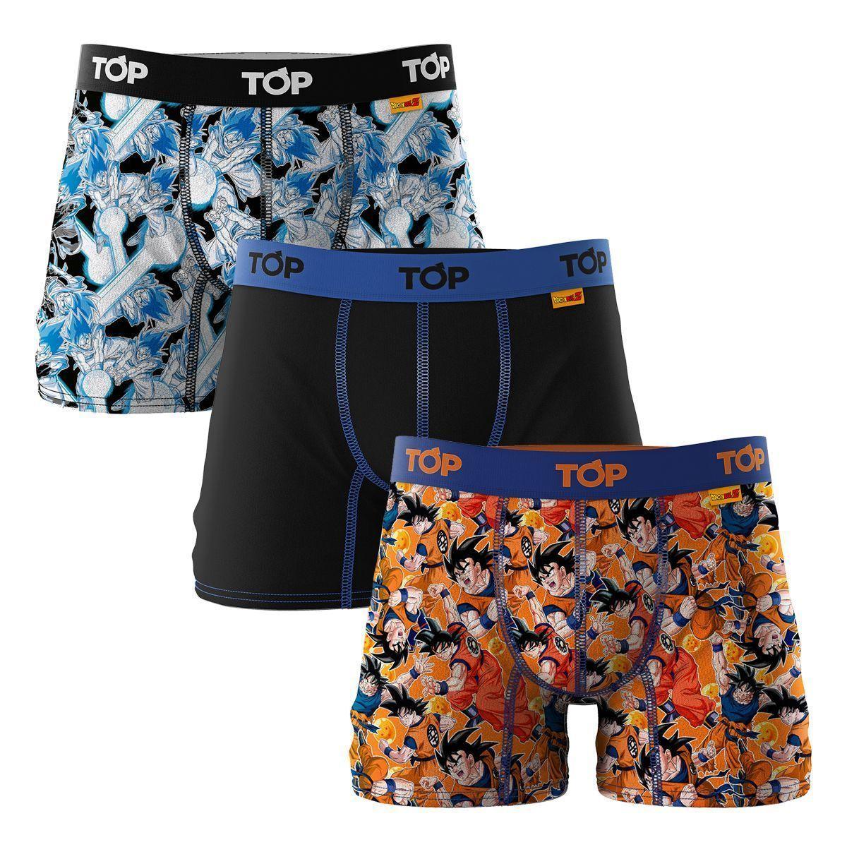 Boxer Medio Microfibra Pack 3 Dragon Ball Z Top C1-0