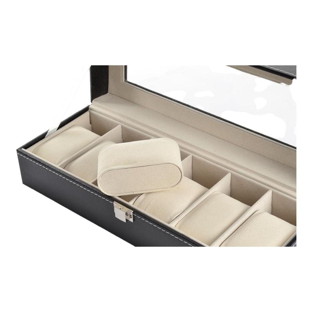 ESTUCHE RELOJES CAJA 6 PIEZAS RELOJ ORGANIZADORA AI81-1