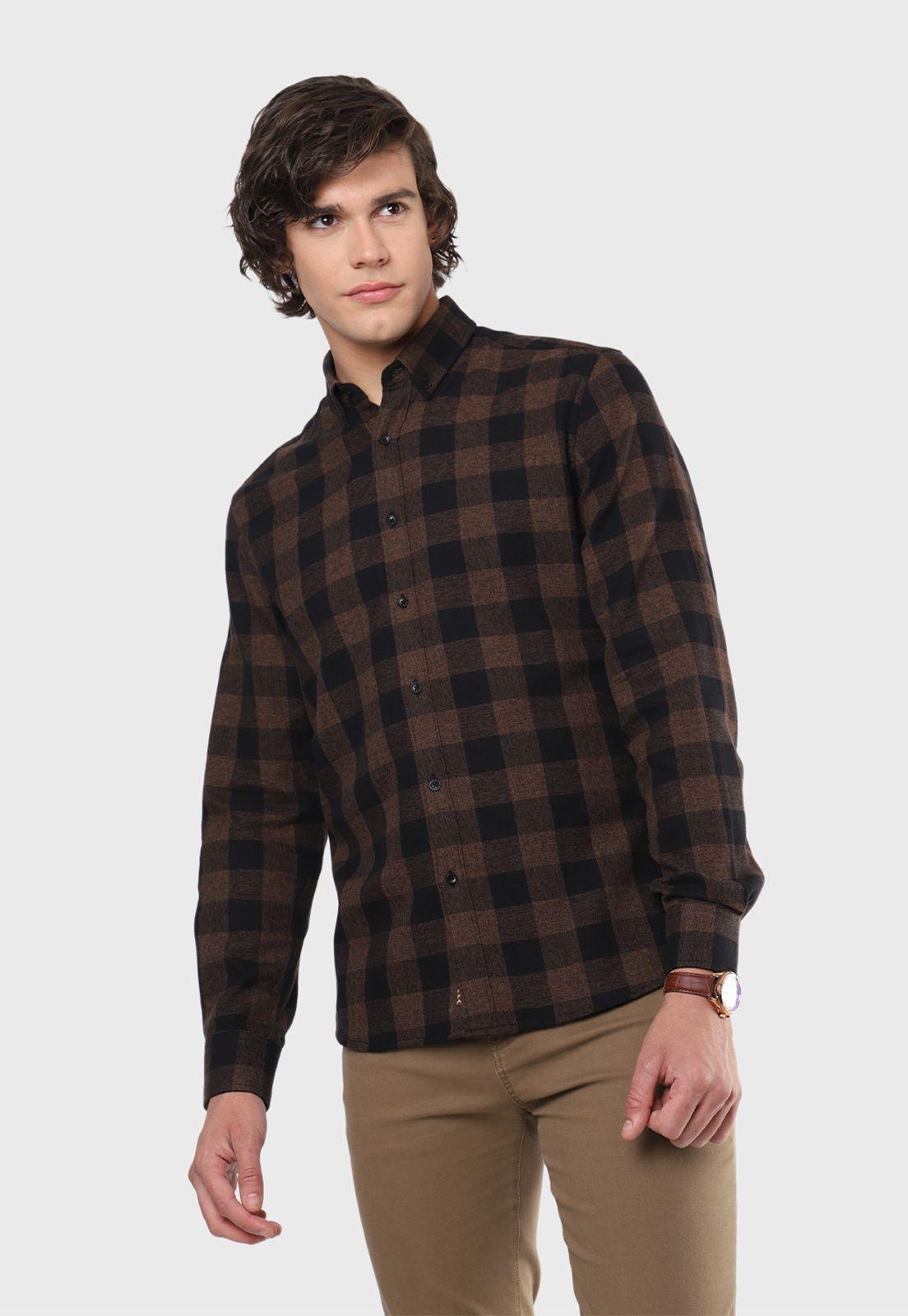 Camisa Casual A Cuadros Arrow-0