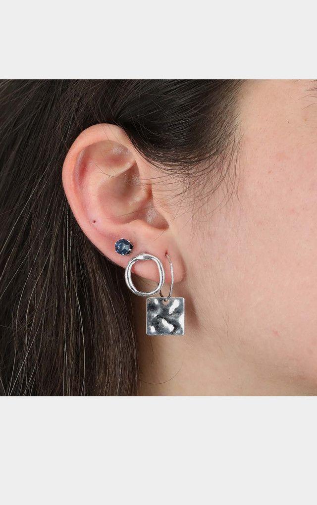 Set Aros Pina Plateados Humana-1