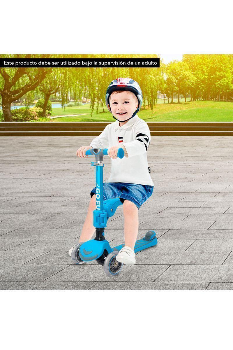 Scooter infantil 2N1 GOFUN azul-5