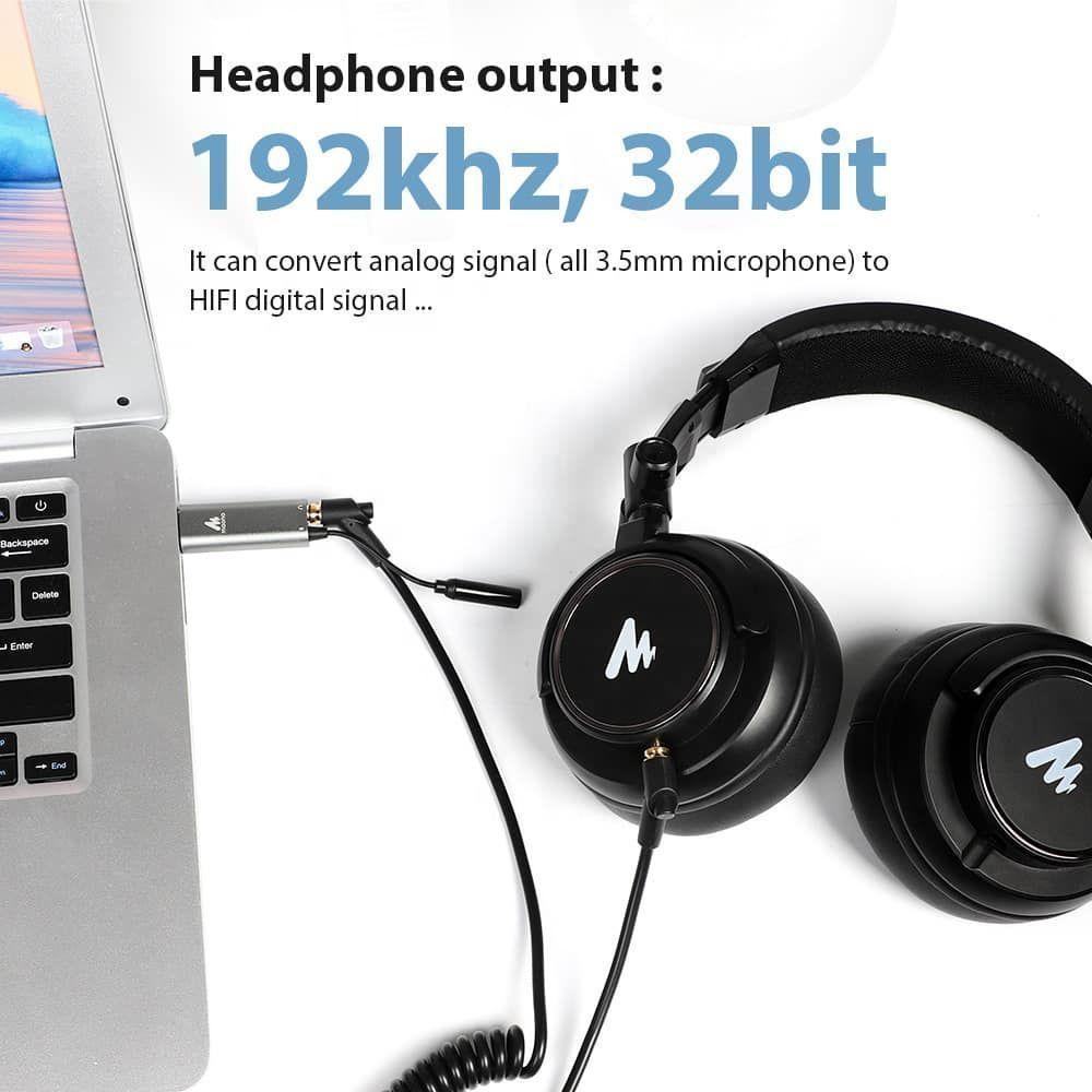 Tarjeta de sonido Maono AU-AD304, entrada USB – Windows/Mac-3