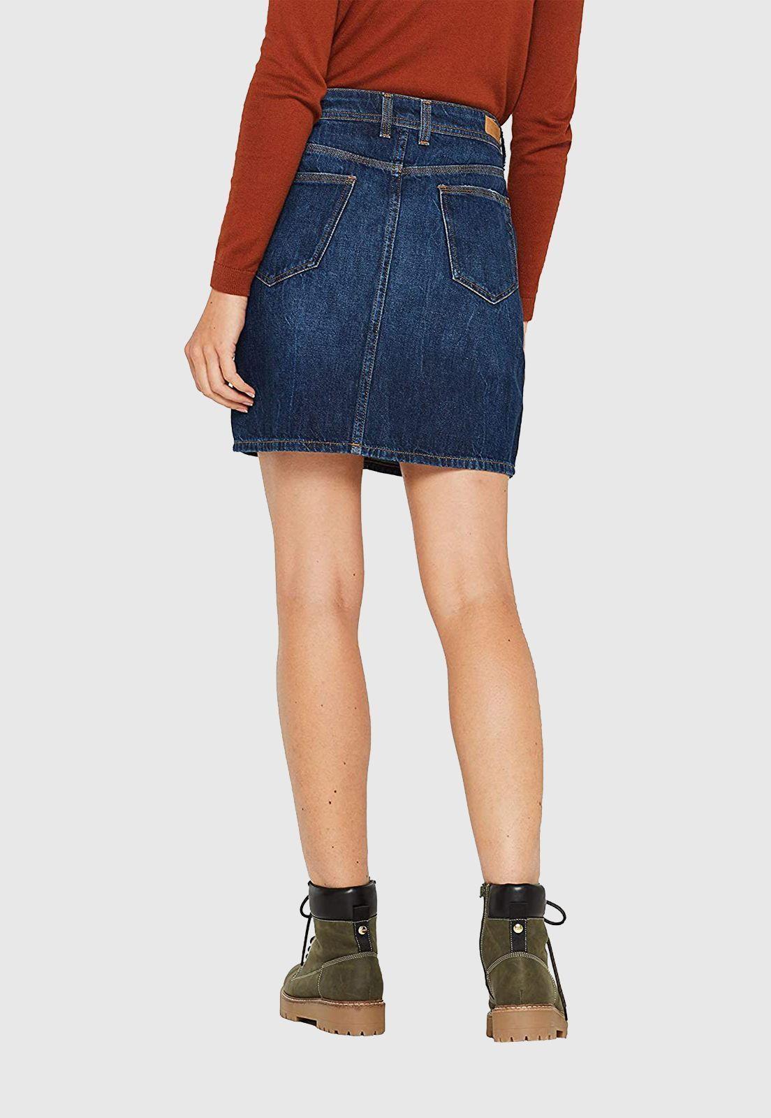 Falda Mini Denim Esprit-2