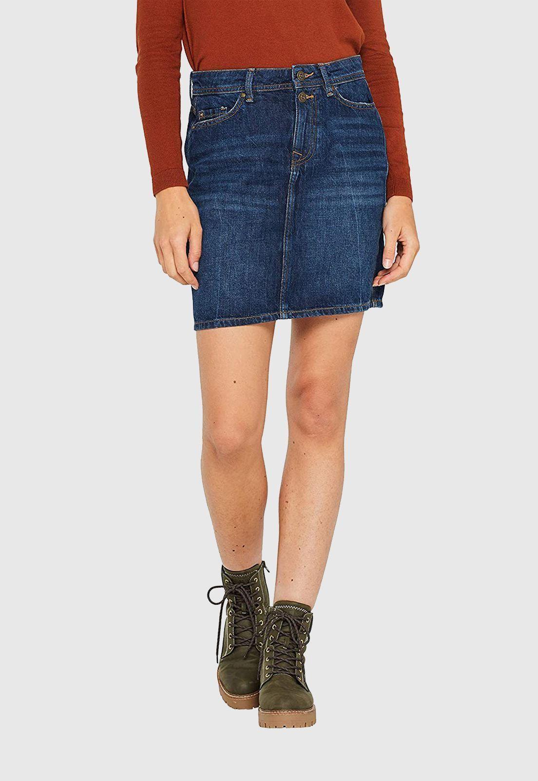 Falda Mini Denim Esprit-1