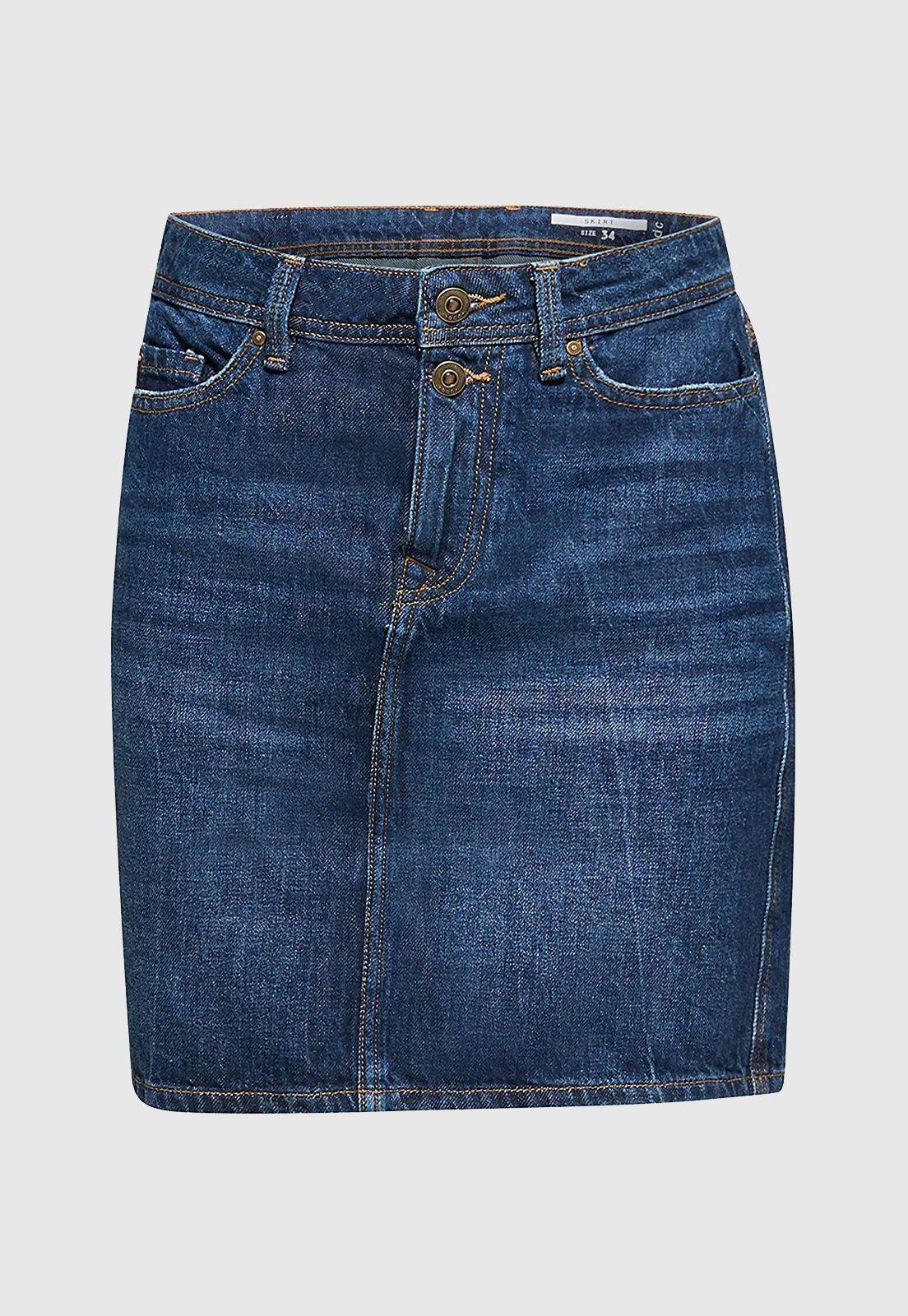 Falda Mini Denim Esprit-0