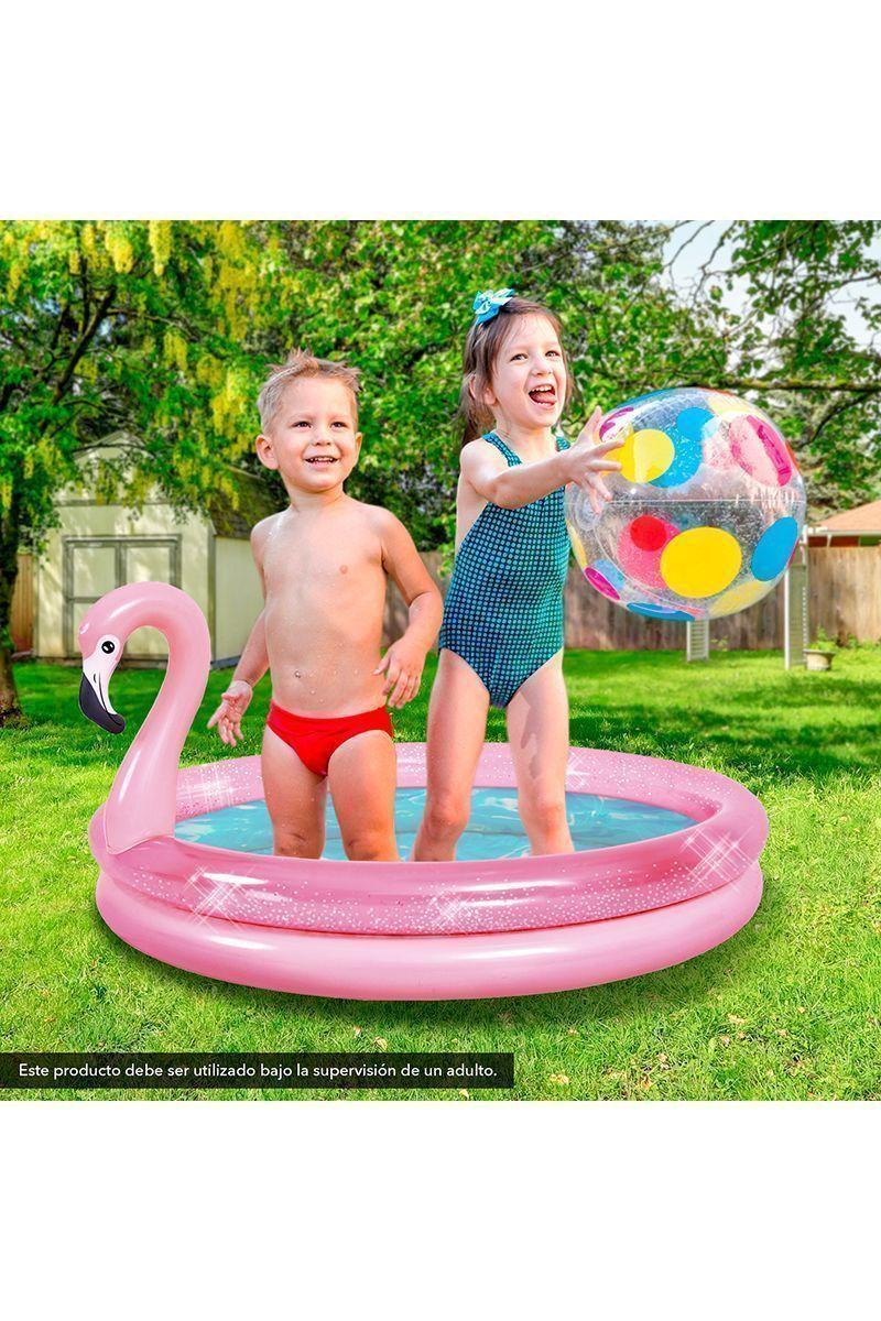 Piscina Inflable Flamenco 65Lts 50cmx99cm Rosado-1