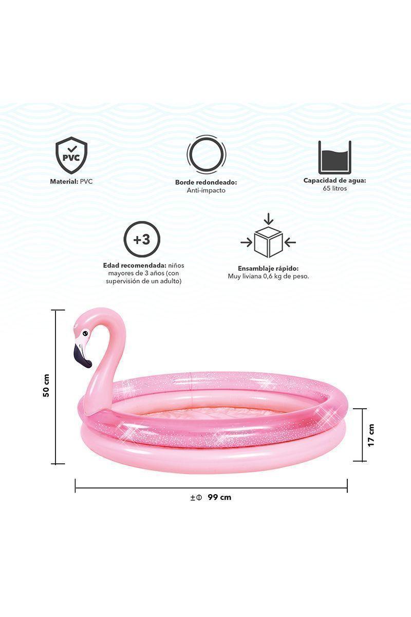 Piscina Inflable Flamenco 65Lts 50cmx99cm Rosado-2
