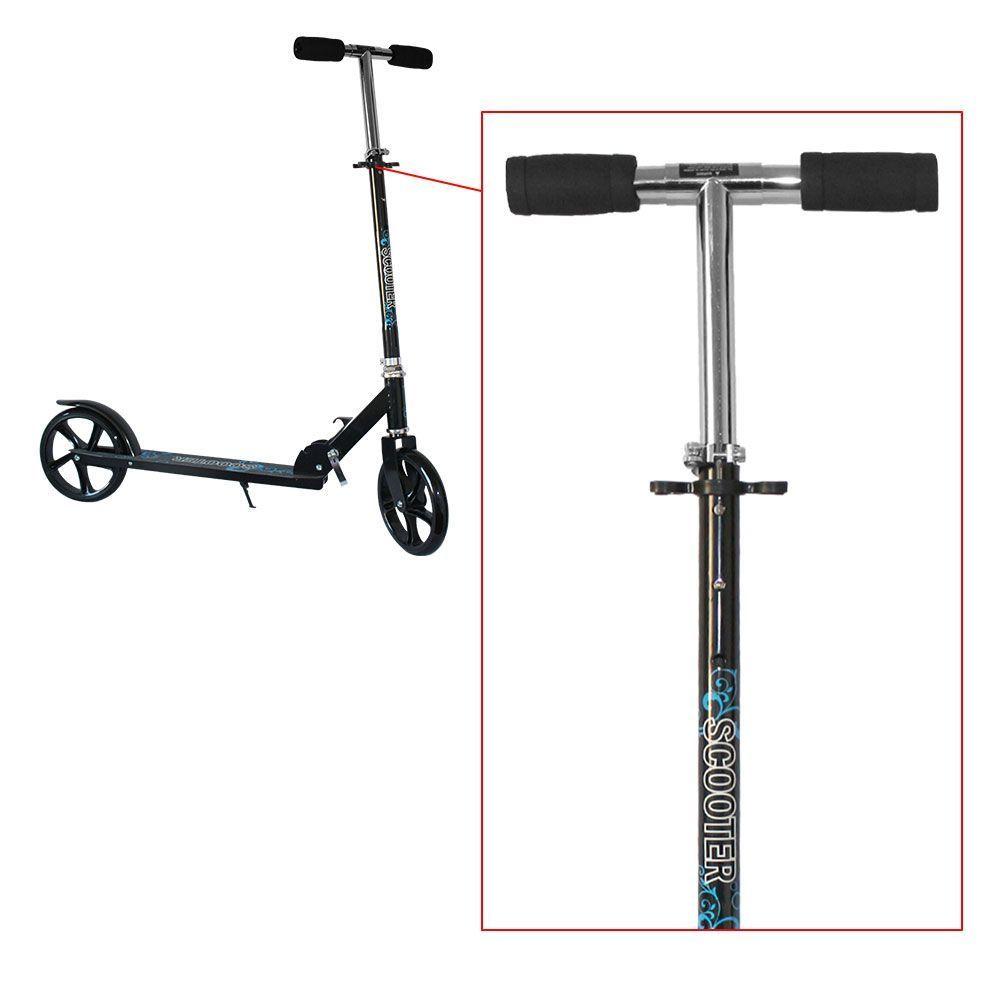 Scooter Monopatin Niños Adolescente Plegable Xl Negro-1