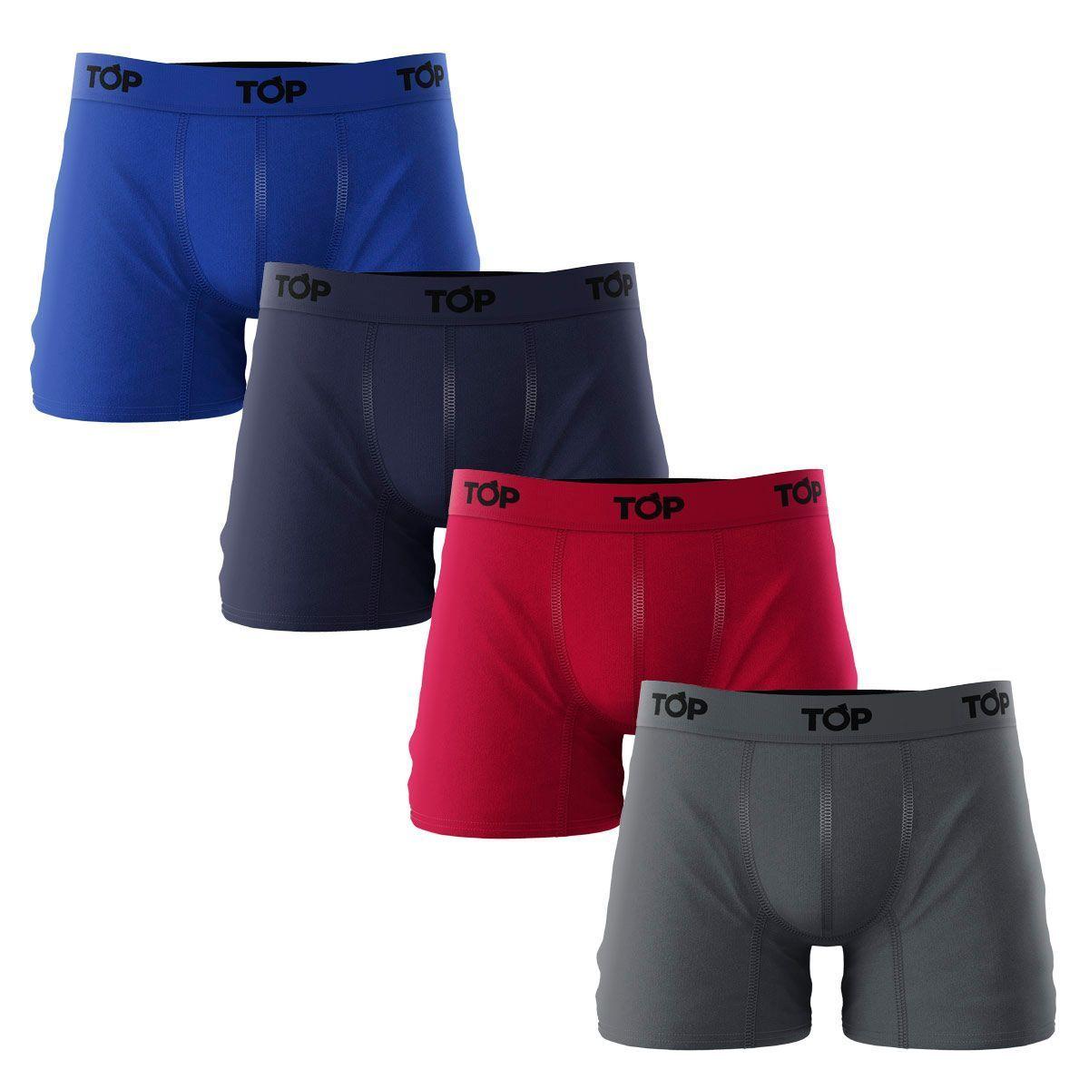 Bóxer Medio Algodón Color Pack 4 PK C11 Top-0