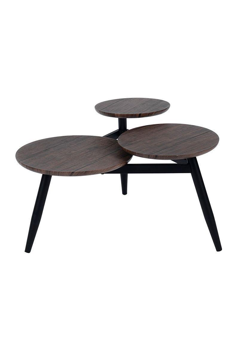 Mesa de Centro Circular Café-0