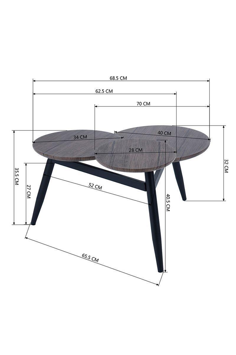 Mesa de Centro Circular Café-2