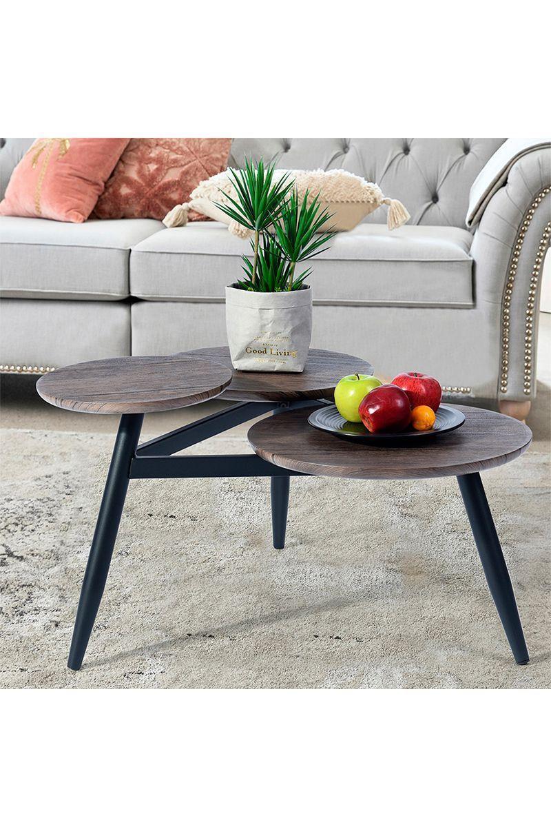 Mesa de Centro Circular Café-5