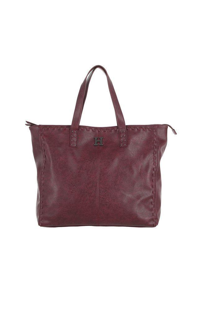 Cartera Hombro Stud Burdeo Humana-0