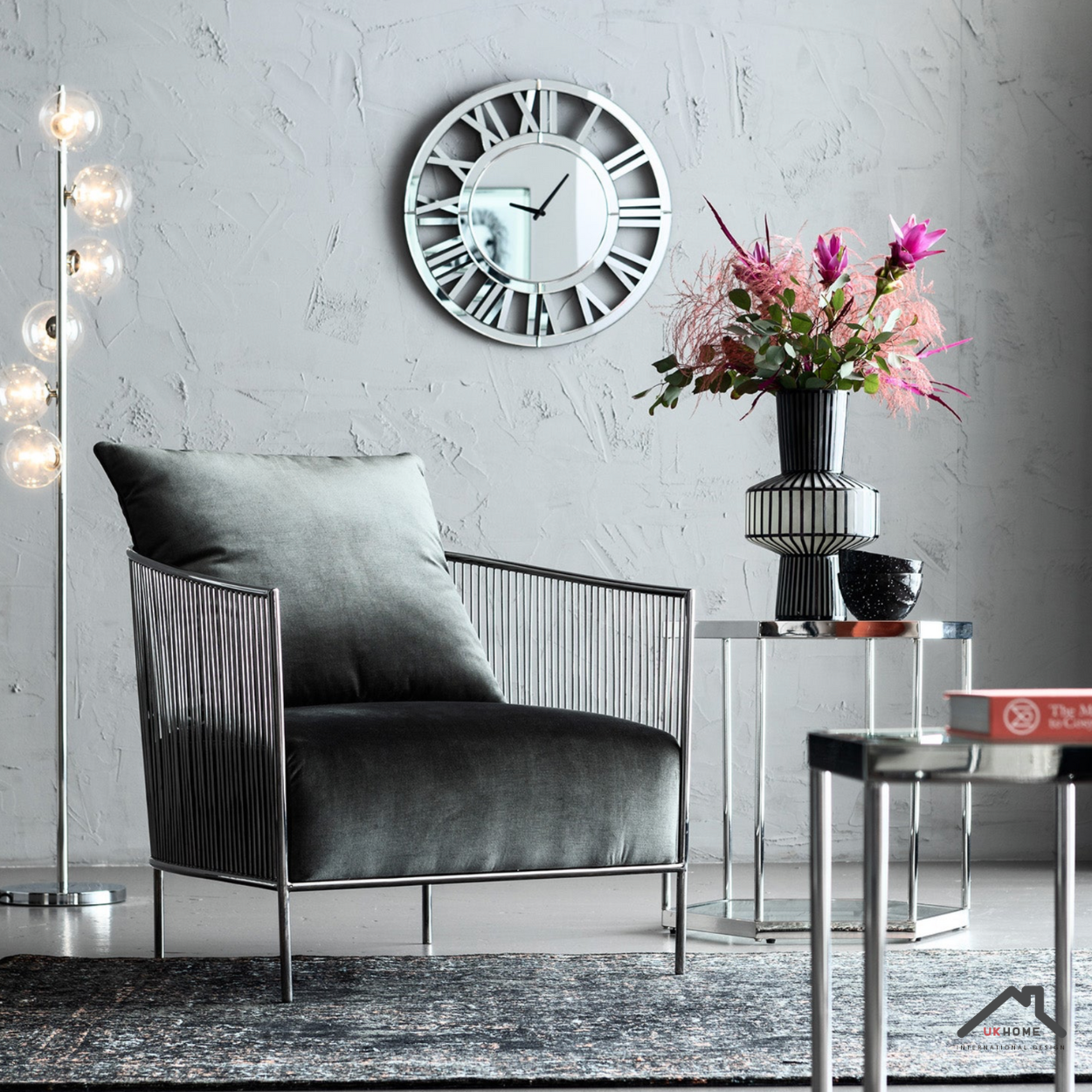 ESPEJO RELOJ NUMEROS ROMANOS | UKHOME-4