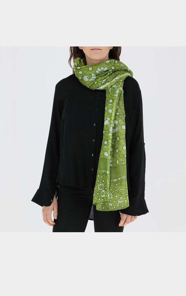 Pañuelo Estampado Hippie verde i-D-1