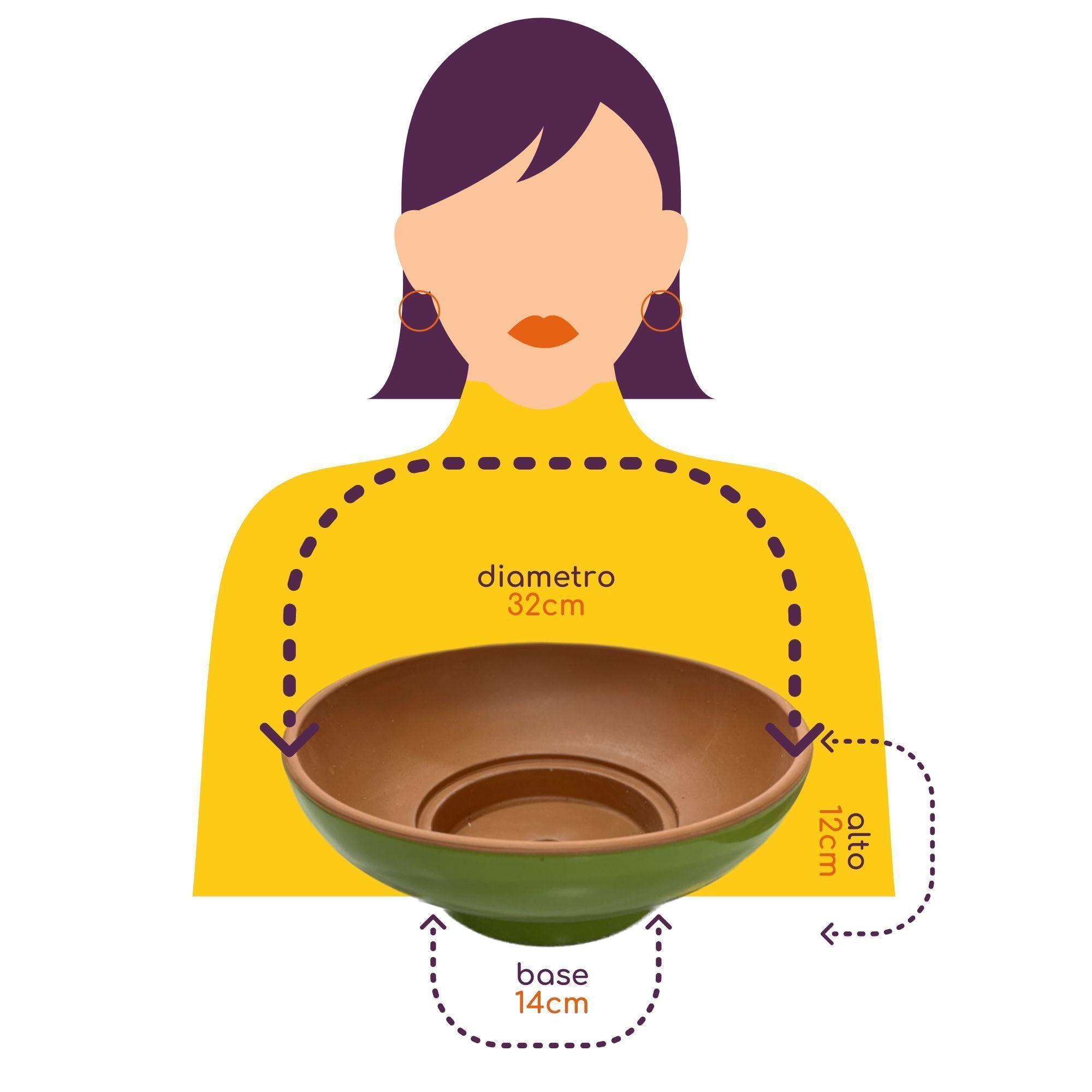 Centro de Mesa Rustico, esmaltado ceramico, azul-imperial, 32cm x 12cm  y su Plato-2