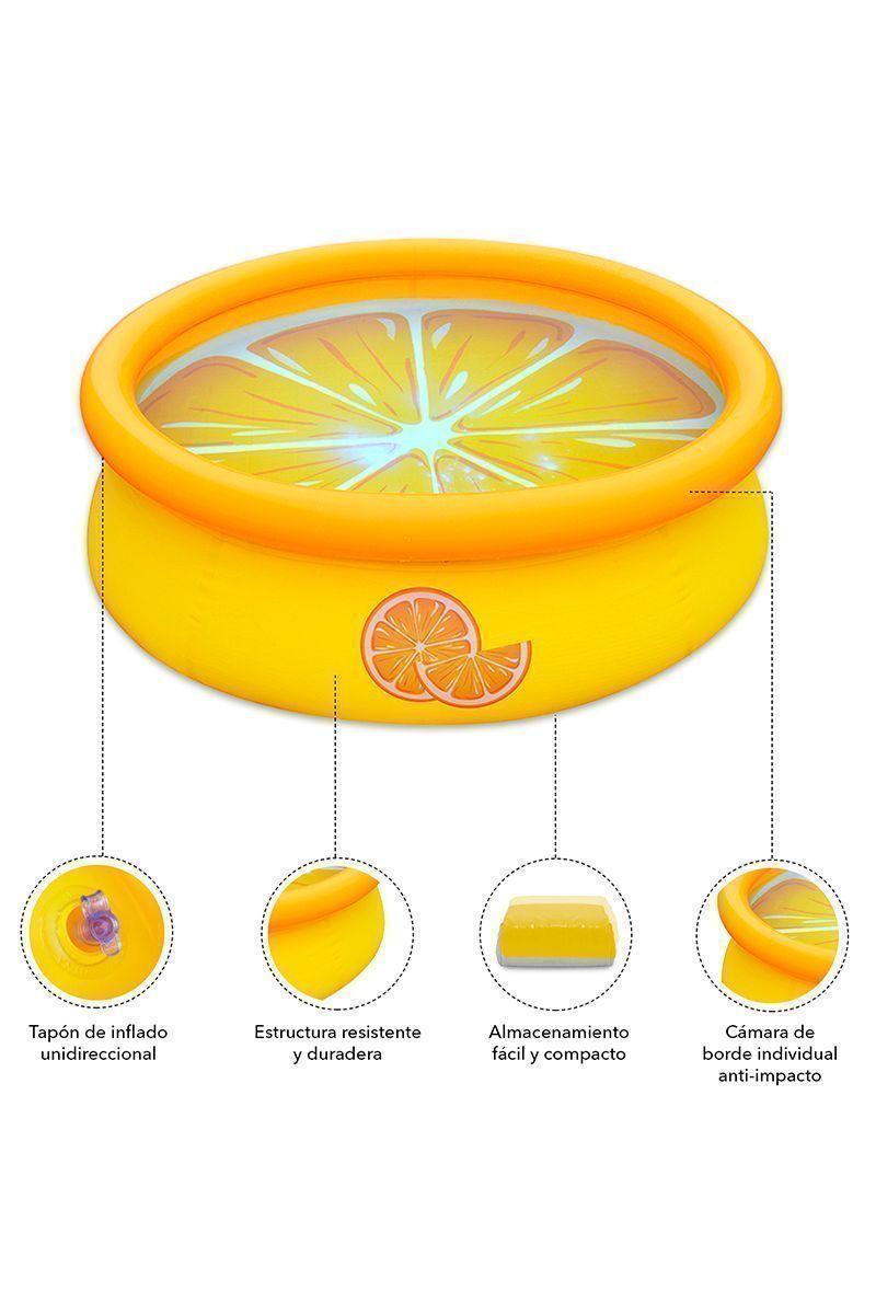 Piscina Inflable 457Lts 41cmx150cmx150cm Naranja-3