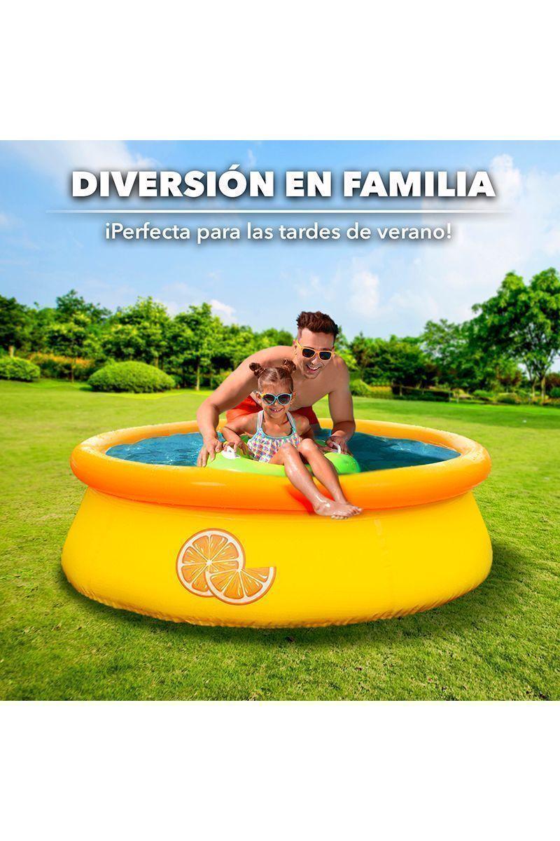 Piscina Inflable 457Lts 41cmx150cmx150cm Naranja-4