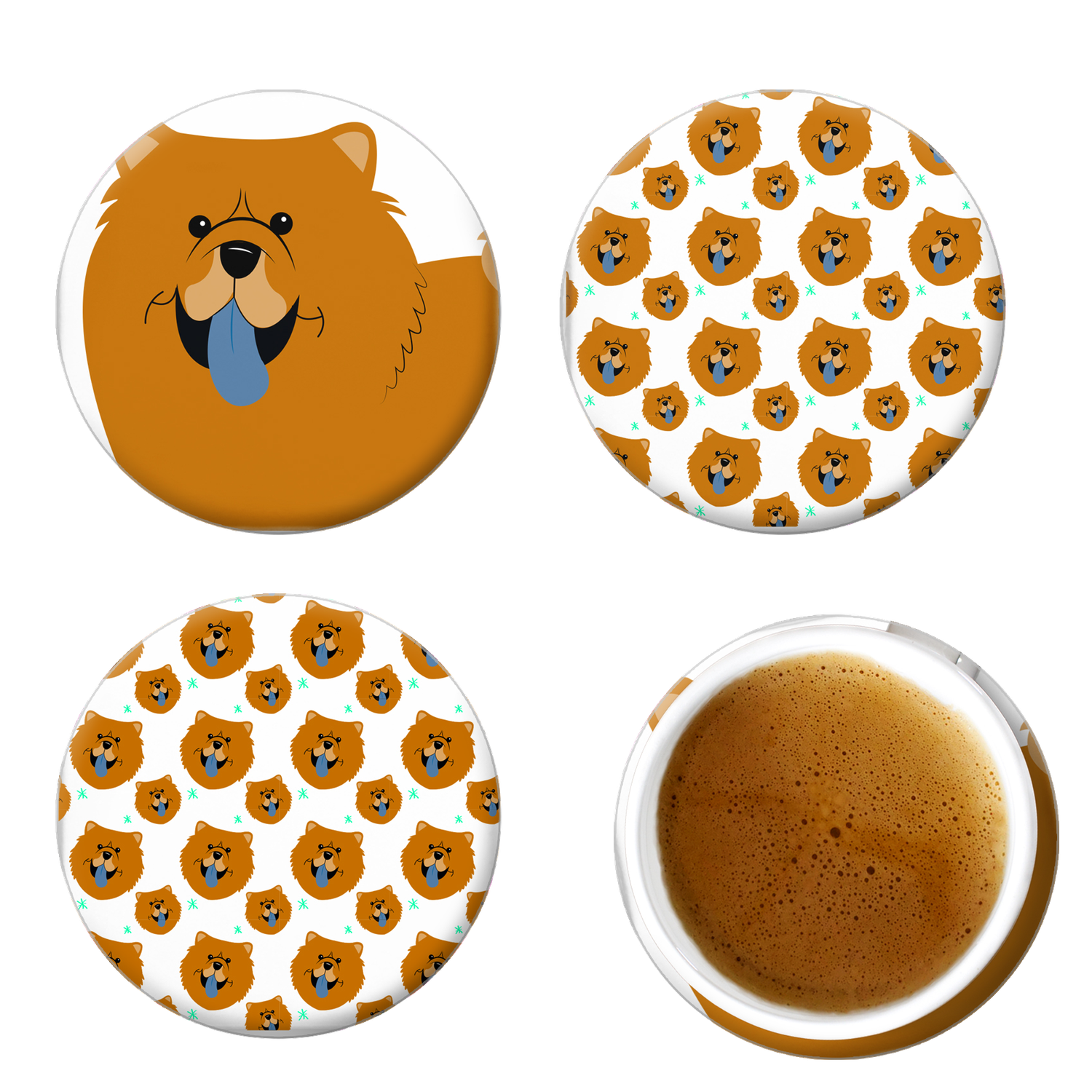 Posavasos Redondo Petlover Chow Chow-0