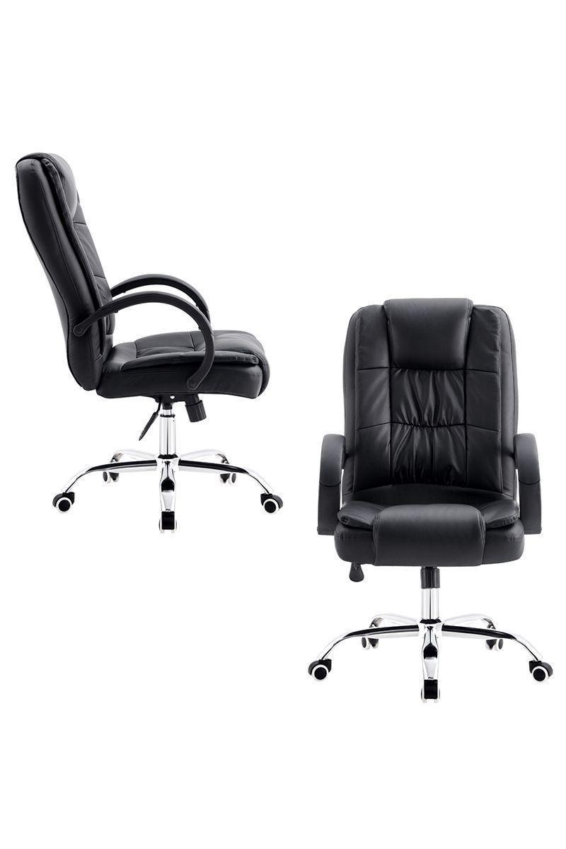 Silla de Oficina Ejecutiva Respaldo Acolchado Negro-3