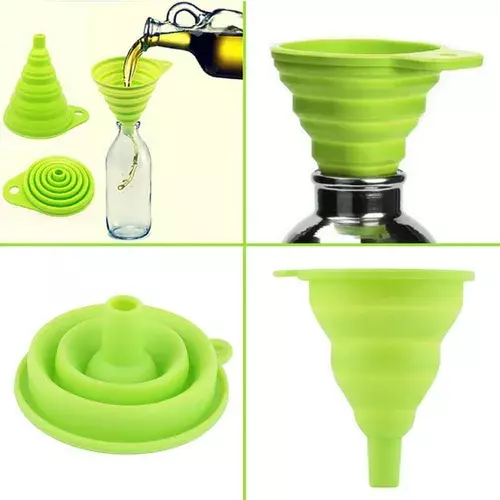 Embudo Plastico Embudo De Silicona Plegable Embudo Multiuso-2