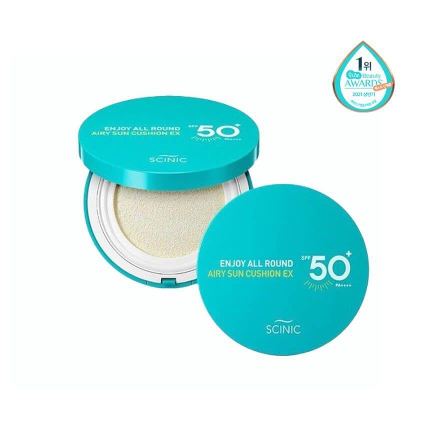 Bloqueador solar SCINIC de toque seco y en cushion con FPS 50+-0