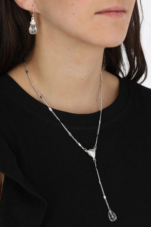 Collar Set Clear Plateado Humana-1