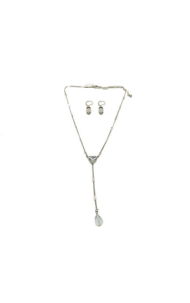 Collar Set Clear Plateado Humana-0