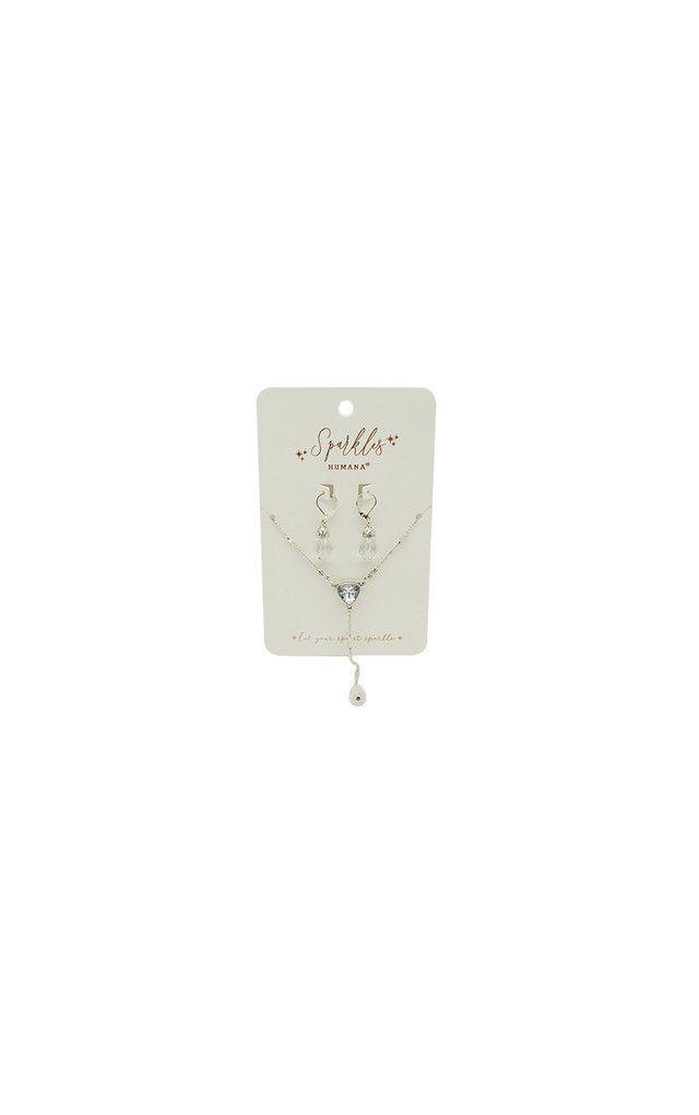 Collar Set Clear Plateado Humana-2