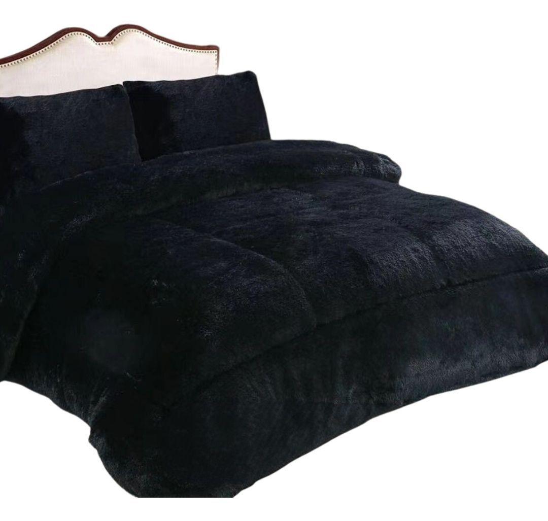 Cobertor Plumon Peludo Con Chiporro De 2 Plazas-0