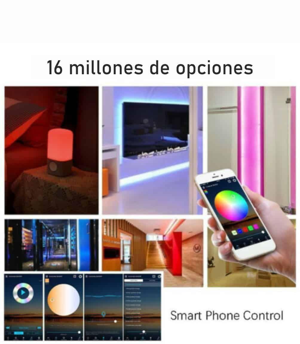 Tira de luz Led RGB BLUETOOTH, 5m multicolor, incluye control-3