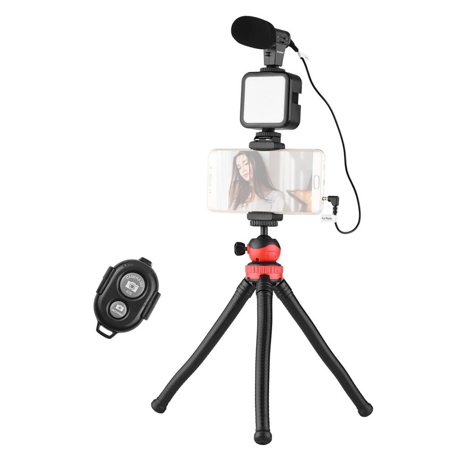Kit Vlogging Trípode Micrófono 5 En 1-0