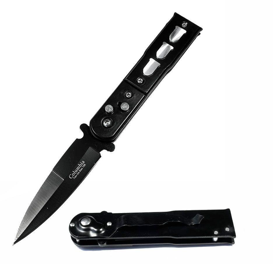 Cuchillo Navaja Cortapluma Automatica Black Bullet AJ89-2