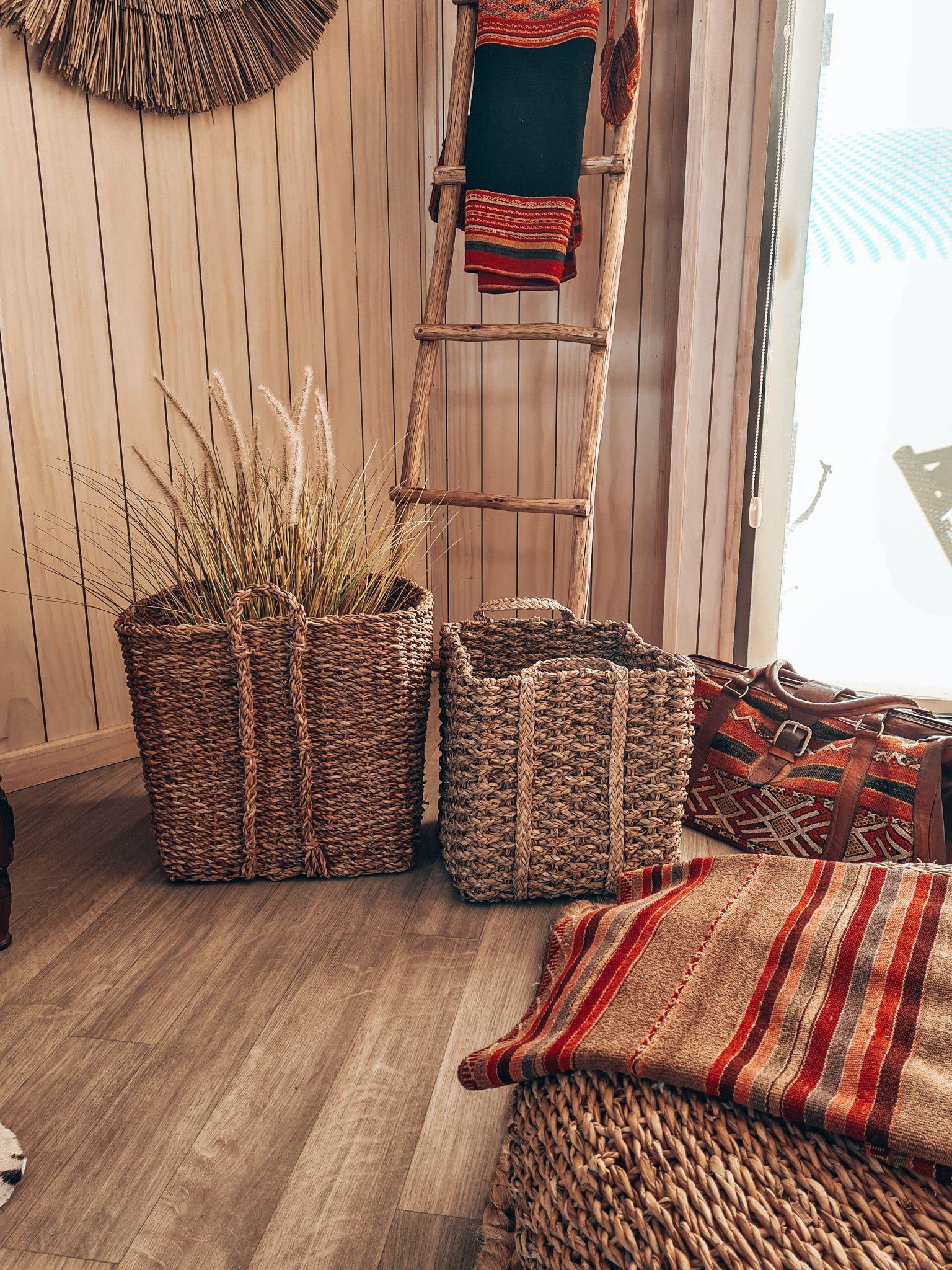 Canasto Camiña fibras naturales - CAZANDO TESOROS-6