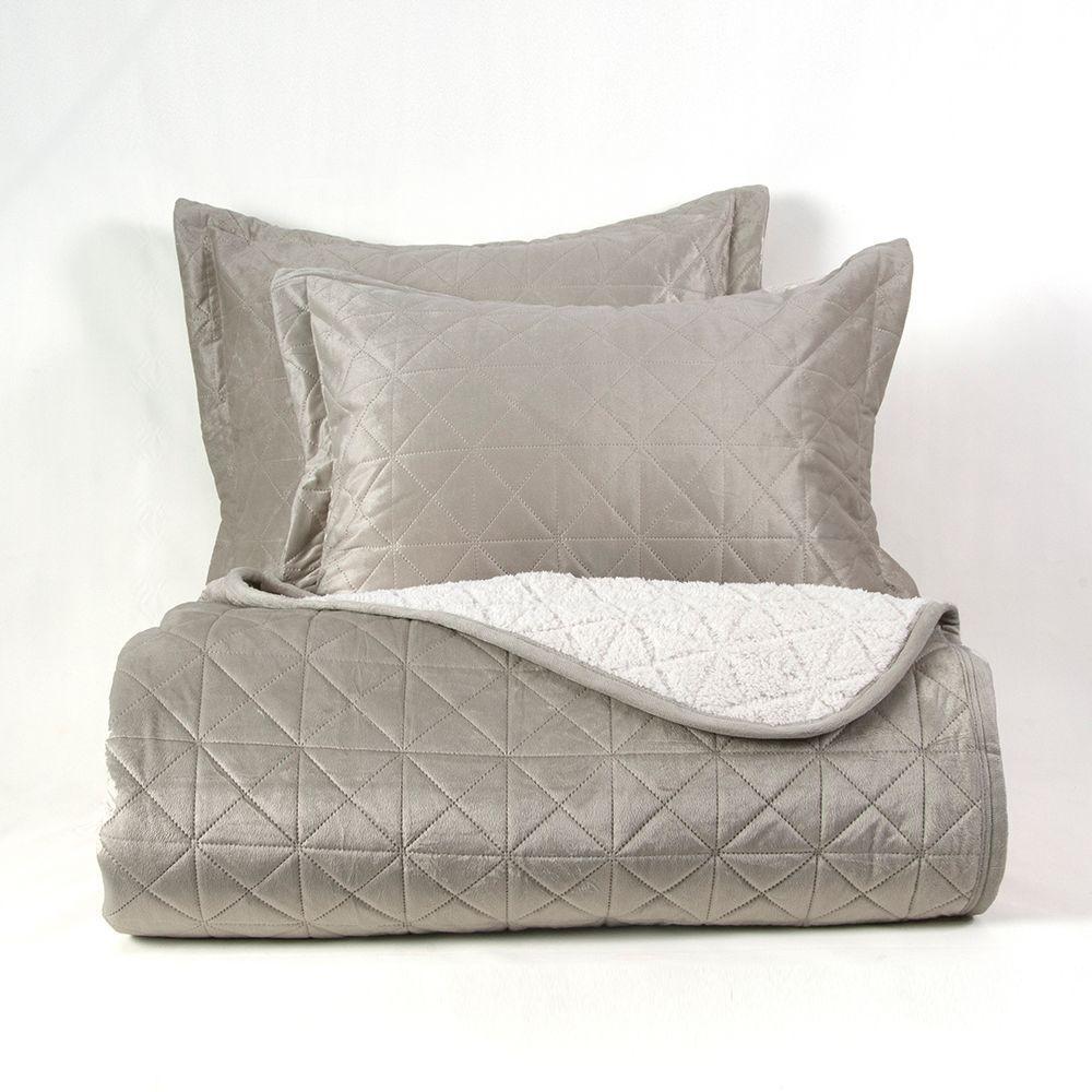 Quilt Velvet Sherpa King Beig-4