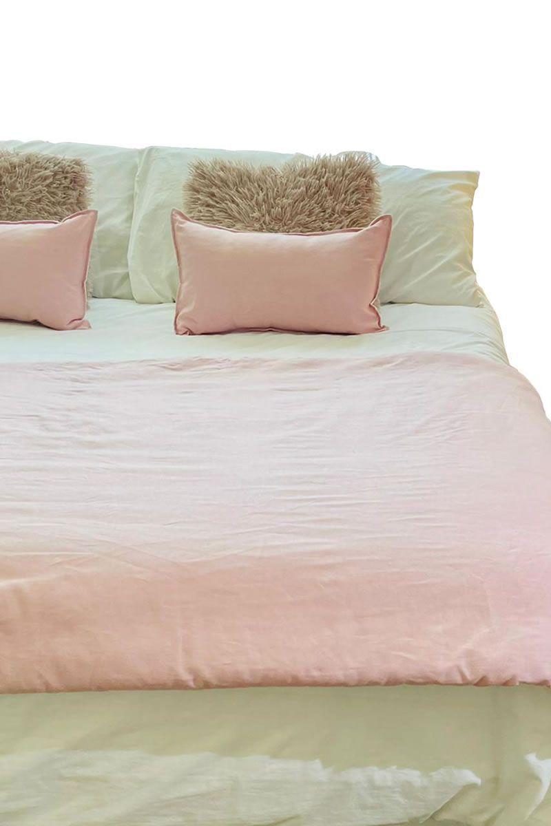 Set Piecera Lino palo rosa 80 x 140 + 1 cojín 50 x 30 cm Antonia Paz-0