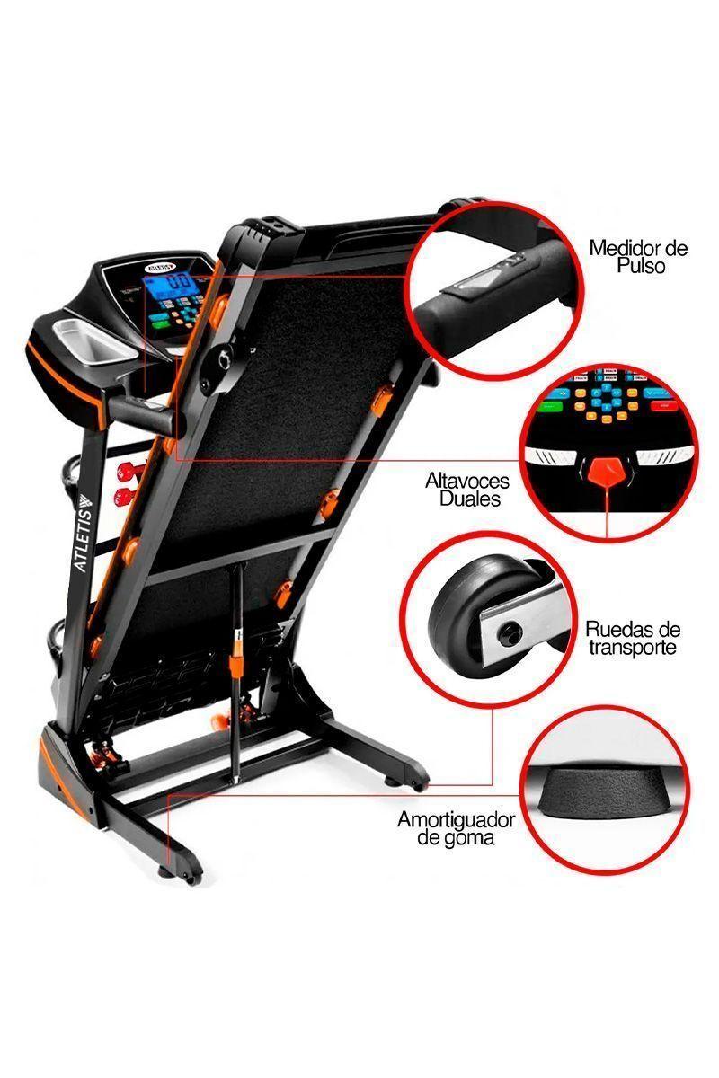 Trotadora Eléctrica Atletis R100 MP3 y USB Negro-3