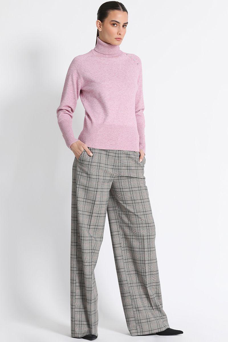 Jersey Tejido Cuello Alto  Rosa Liola-2