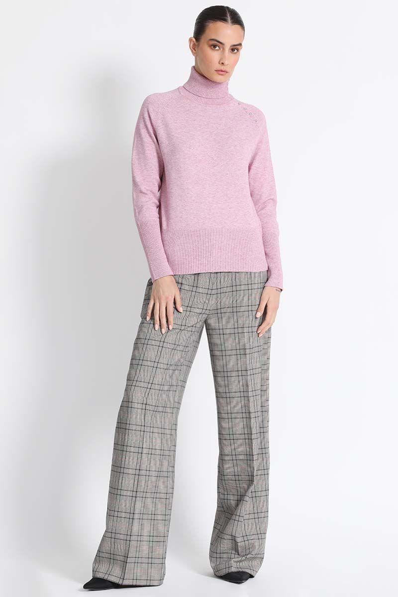 Jersey Tejido Cuello Alto  Rosa Liola-4