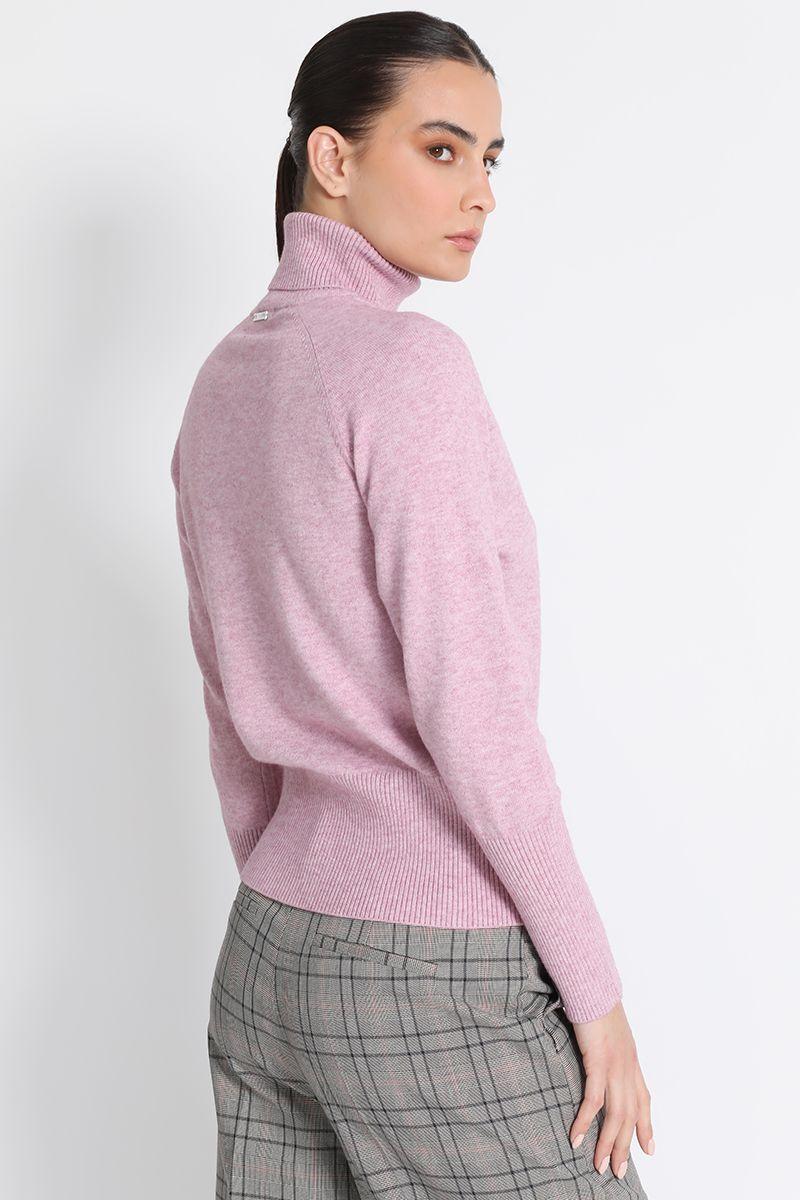 Jersey Tejido Cuello Alto  Rosa Liola-3